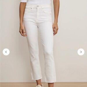 Veronica Beard Cream Flare Jeans